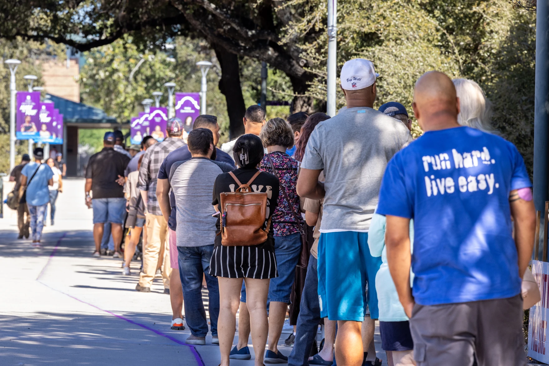 Voters in line at Northwest Vista College